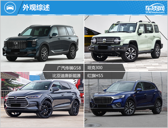 SUV，自主品牌，比亚迪，坦克300，自主suv,坦克300，广汽传祺GS8，比亚迪唐新能源，红旗HS5